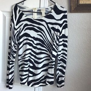 Chico’s zebra print long sleeve top.